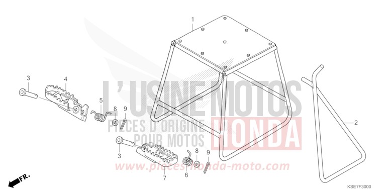 STAND/STEP for CRF150R "Big wheels" EXTREME RED (R292) from 2025